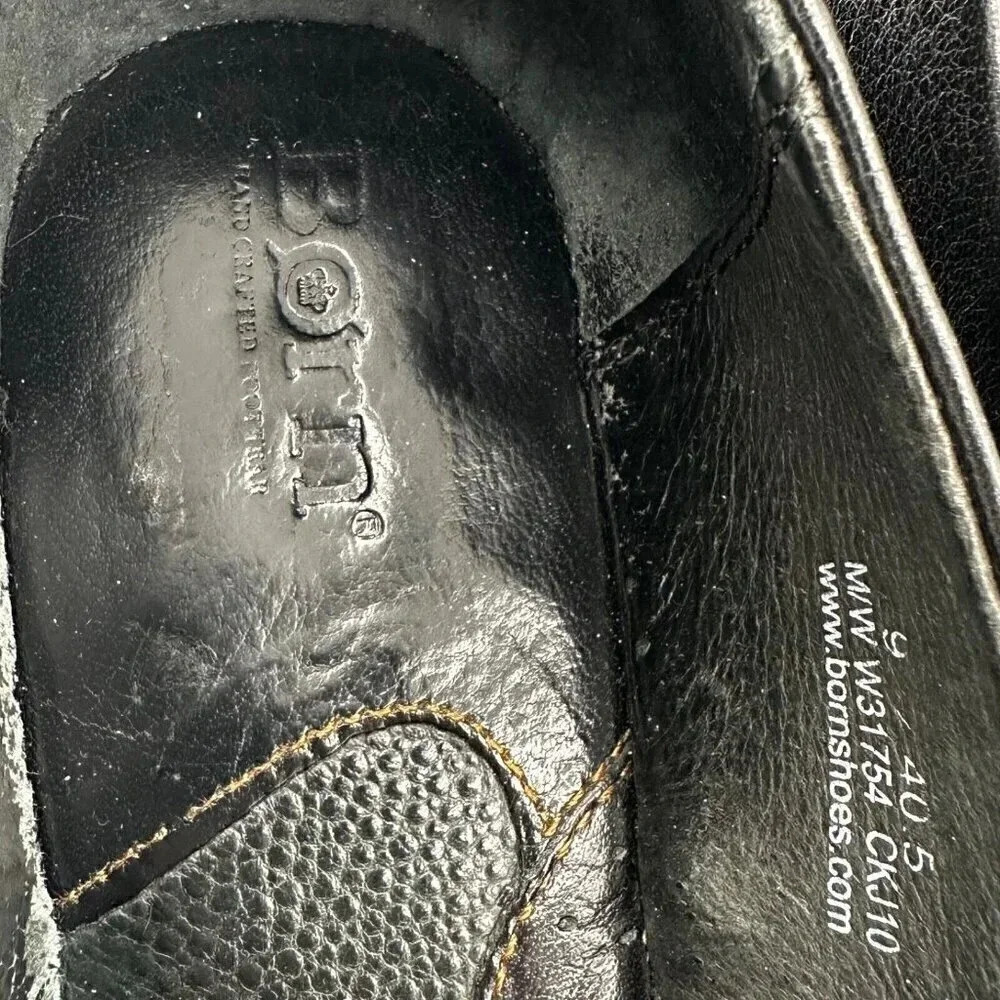 BORN B.O.C. BLACK LEATHER CLOGS, WOMEN'S SIZE 9 - Picture 10 of 13